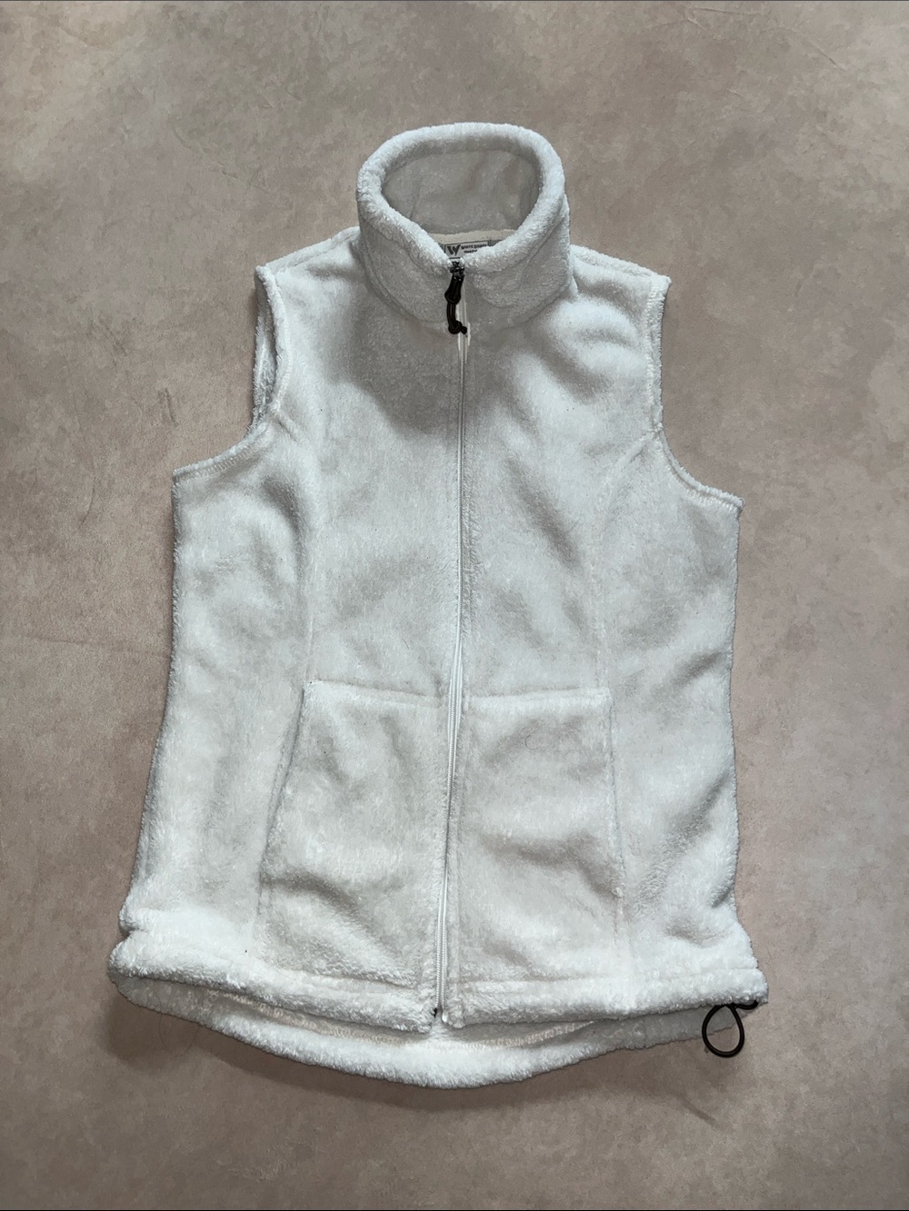White Sierra White Sherpa Fleece Vest - Zip Front